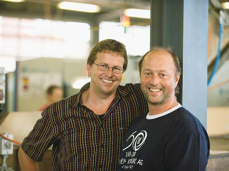 2nd generation of company leadership - Rolf and Bruno Urben